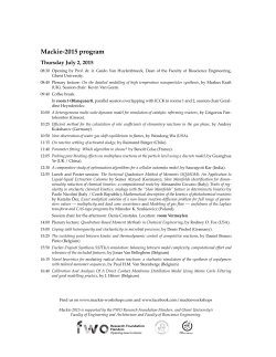 Mackie-2015 tentative program