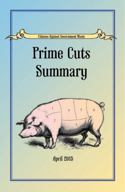 Prime Cuts 2015 - Citizens Against Government Waste