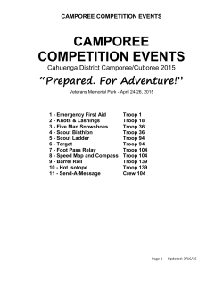 CAMPOREE COMPETITION EVENTS