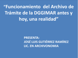 Funcionamiento del Archivo de TrÃ¡mite de la DGGIMAR antes y hoy