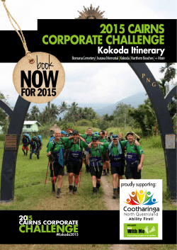 pdf itinerary - Cairns Corporate Challenge