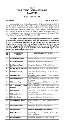 Notification No. 1609-RG dated 14.05.2015 regarding zone of