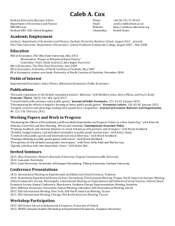 CV - Caleb A. Cox