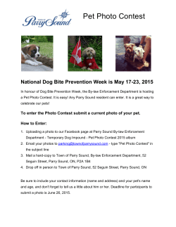 National Dog Bite Prevention Week is May 17 - 23, 2015