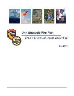 SLU Unit Fire Plan - Cal Fire/San Luis Obispo County Fire Department