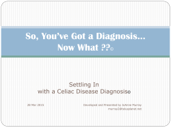 So, You`ve Got A Diagnosis - Canadian Celiac Association