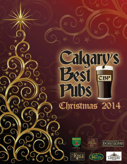 Christmas Menu - Calgary`s Best Pubs