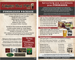 Fundraiser Package - Calgary`s Best Pubs