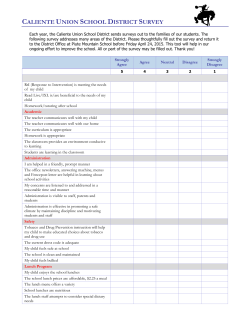 to your 2015 CSUD Parent Survey in  format