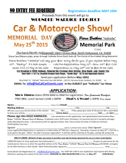 Memorial Park - Car Show Calendar for California