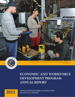 2015 Economic and Workforce Development Program Annual Report