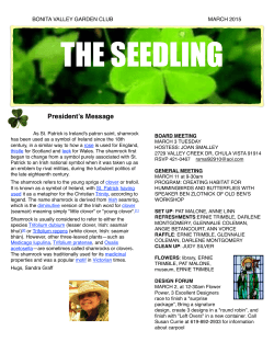 The Seedling, March 2015 - California Garden Clubs, Inc.