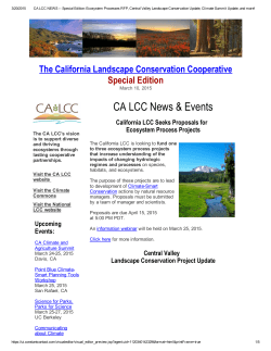 March 10, 2015 - California Landscape Conservation Cooperative