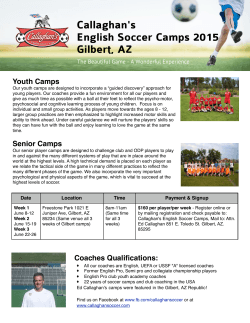 Callaghan`s English Soccer Camps 2015 Gilbert, AZ