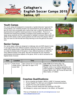 Salina, UT - Callaghan`s English Soccer Camps