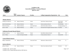Central Illinois District - Call Day 2015