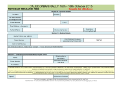 CALEDONIAN RALLY 16th - 18th October 2015