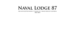 Naval Lodge 87 - California Lodges