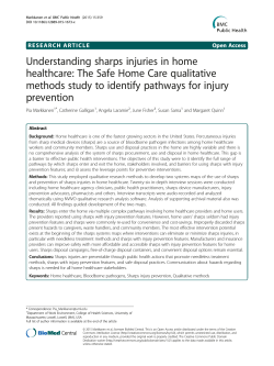 Understanding sharps injuries in home healthcare