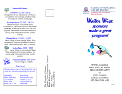 Water Wise - University of Arizona