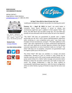 Cal SpasÂ® Gives Birth to New 8