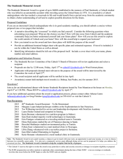 The Studenski Memorial Award Proposal Guidelines