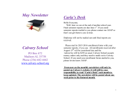 May - Calvary School