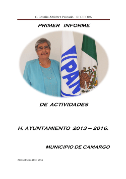 Informe Rosalia Alvidrez - Gobierno Municipal Camargo Chihuahua