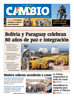 Bolivia y Paraguay celebran 80 aÃ±os de paz e integraciÃ³n
