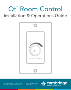 QtÂ® Room Control Installation & Operation Guide