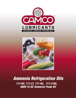 CAMCOÂ® Ammonia Refrigeration Oils