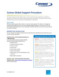 Cameo Global Support Procedure