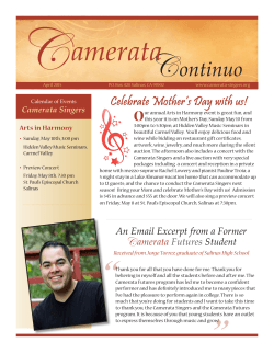 A Great Big Thank You! - Camerata Singers of Monterey County