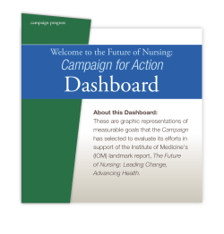 View the Campaign for Action Dashboard Indicators.