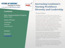 Increasing Louisiana`s Nursing Workforce Diversity and Leadership