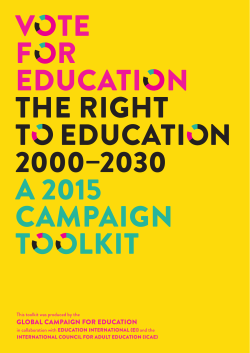 Vote for Education - Global Campaign for Education