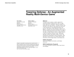 Towering Defense - An Augmented Reality Multi