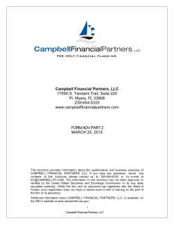 Form ADV Part 2 - Campbell Financial Partners