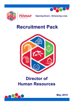Recruitment pack for Director of Human Resources