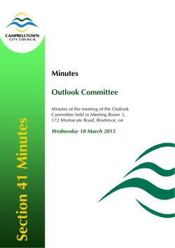 Outlook Committee Minutes - Campbelltown City Council