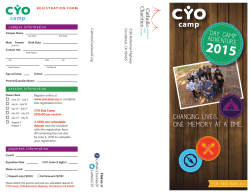 Changing lives, one memory at a time. - CYO Camp