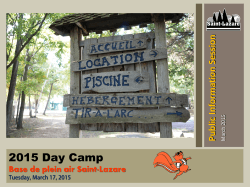document - Camp de jour et camps spÃ©cialisÃ©s