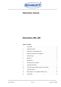 Instruction manual Electrobloc EBL 269