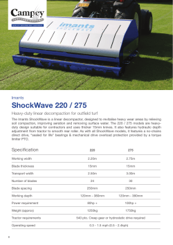 ShockWave 220 / 275 - Campey Turf Care Systems