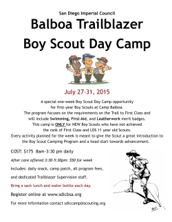 San Diego Imperial Council Balboa Trailblazer Boy Scout Day Camp