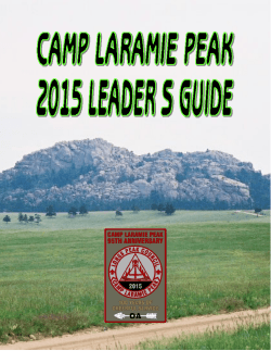 2015 Leader`s Guide - Longs Peak Council Scout Camps