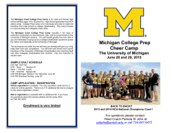 Michigan College Prep Cheer Camp - University of Michigan Sports