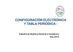 2015 CONFIGURACIÃN ELECTRÃNICA Y TABLA PERIÃDICA