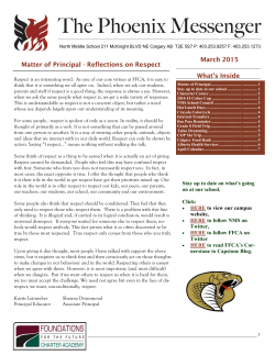 NMS Newsletter- March 2015 - FFCA Campuses