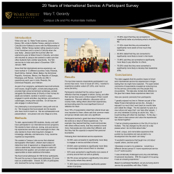 20 Years of International Service: A Participant Survey